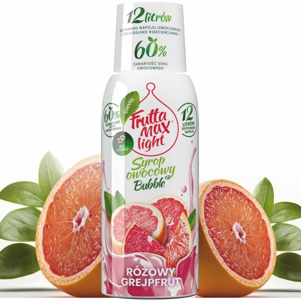Syrop FruttaMax GREJPFRUT RÓŻOWY LIGHT 500ml na 12 litrów